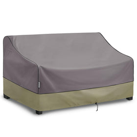 KylinLucky waterproof patio sofa cover on a grey outdoor sofa protecting from weather