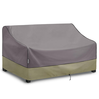 KylinLucky waterproof patio sofa cover on a grey outdoor sofa protecting from weather