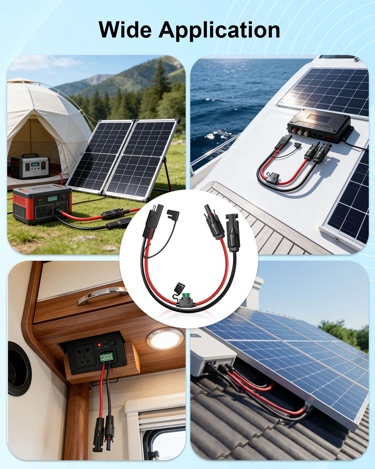 KYN Design versatile rv-camping setup illustrating broad solar connection compatibility