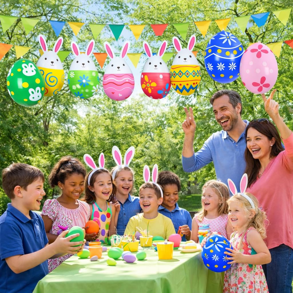 KYRGEU family-friendly Easter decor invites joyful moments outdoors.
