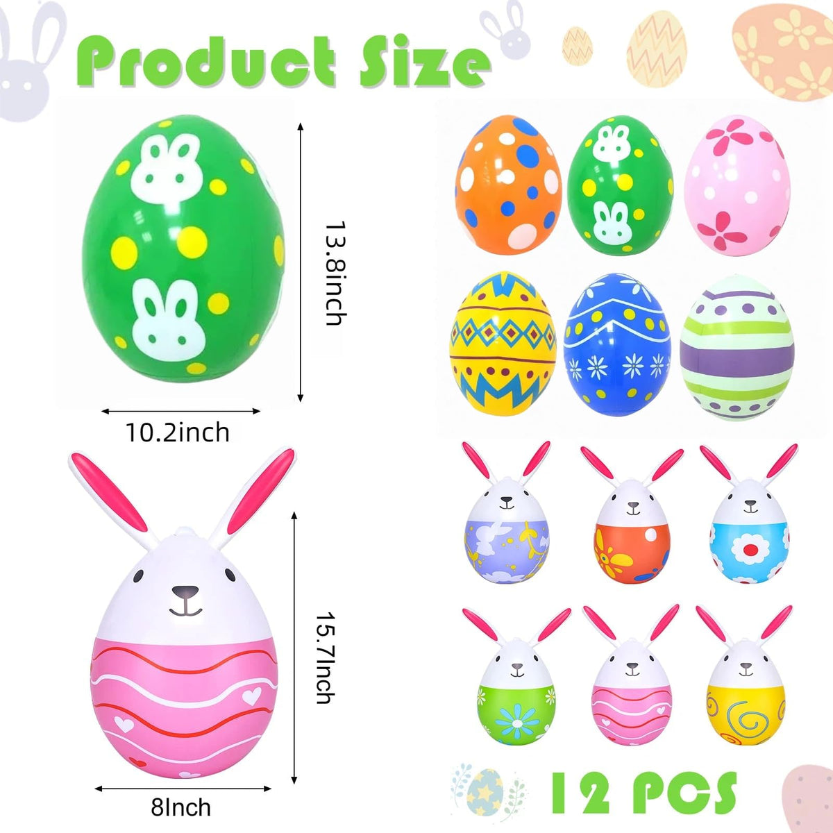 KYRGEU large Easter egg outdoor decor brightens garden and yard spaces.