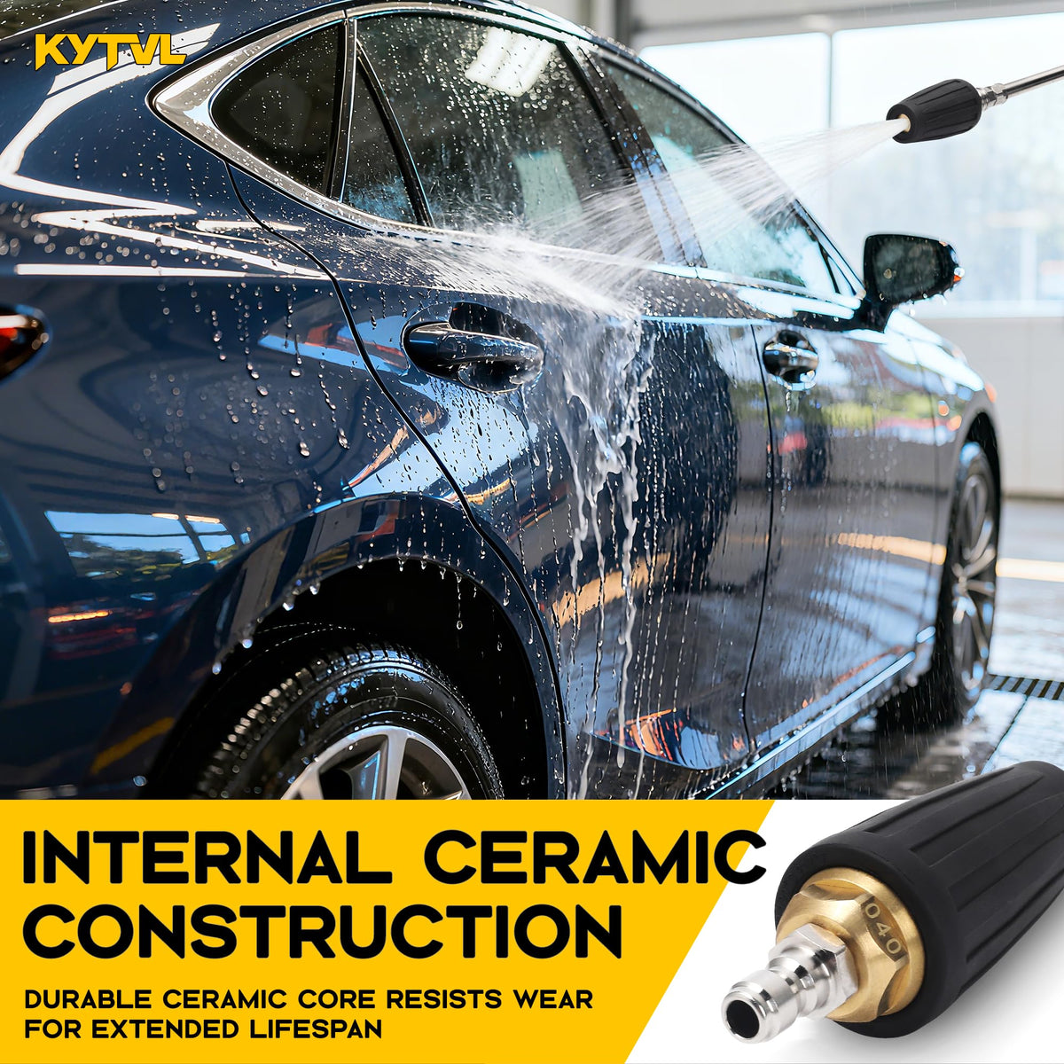 Kytvl 0-degree nozzle for precise spot cleaning on tough stains