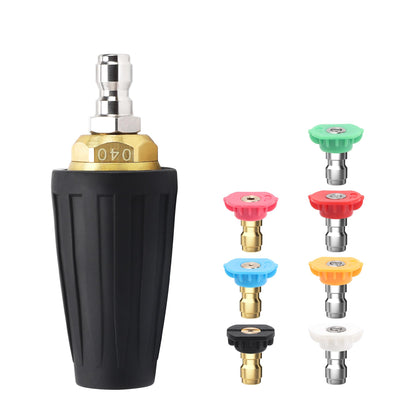 Kytvl turbo nozzle assembly for powerful rotating spray up to 4000 PSI