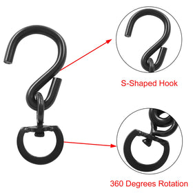 Kyuionty black iron hanger hook sturdy and corrosion-resistant