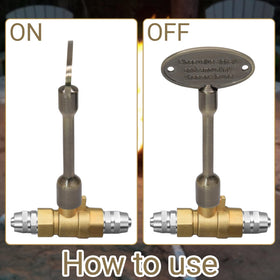 Kyuionty bronze valve key closeup shows durable die-cast construction.
