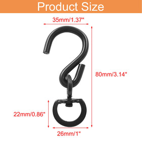 Kyuionty swivel extension hook preventing rope twisting