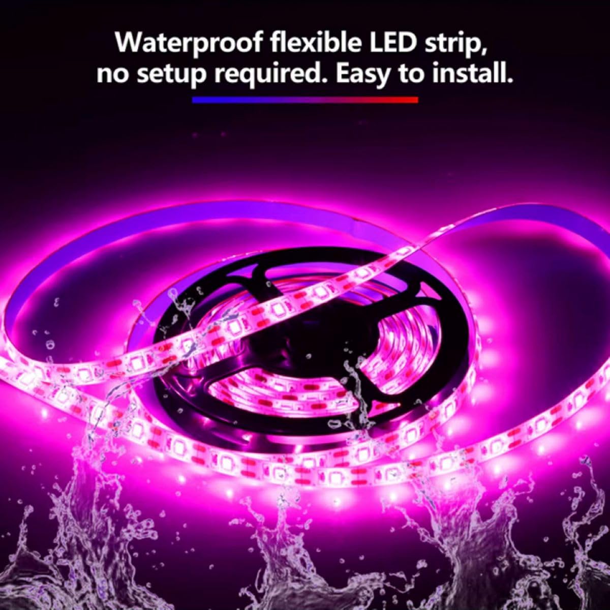 KYUQY grow light strip is cuttable for flexible length above plants.
