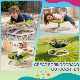 KYZDZQ spinning chair features a durable anti-slip base for stability.