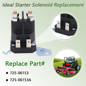 KZDAZ 725-06153A installation diagram shows direct replacement steps for compatible mowers.