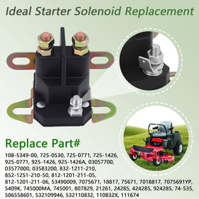 KZDAZ 3-terminal design enables flexible mower wiring setups.