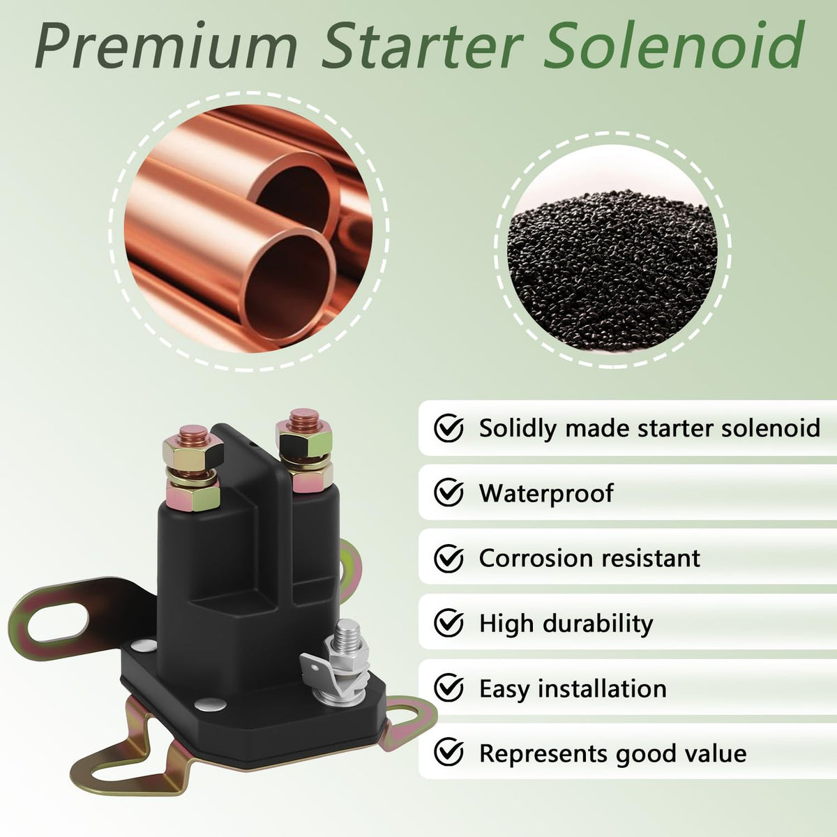 KZDAZ starter solenoid with waterproof housing for wet conditions.