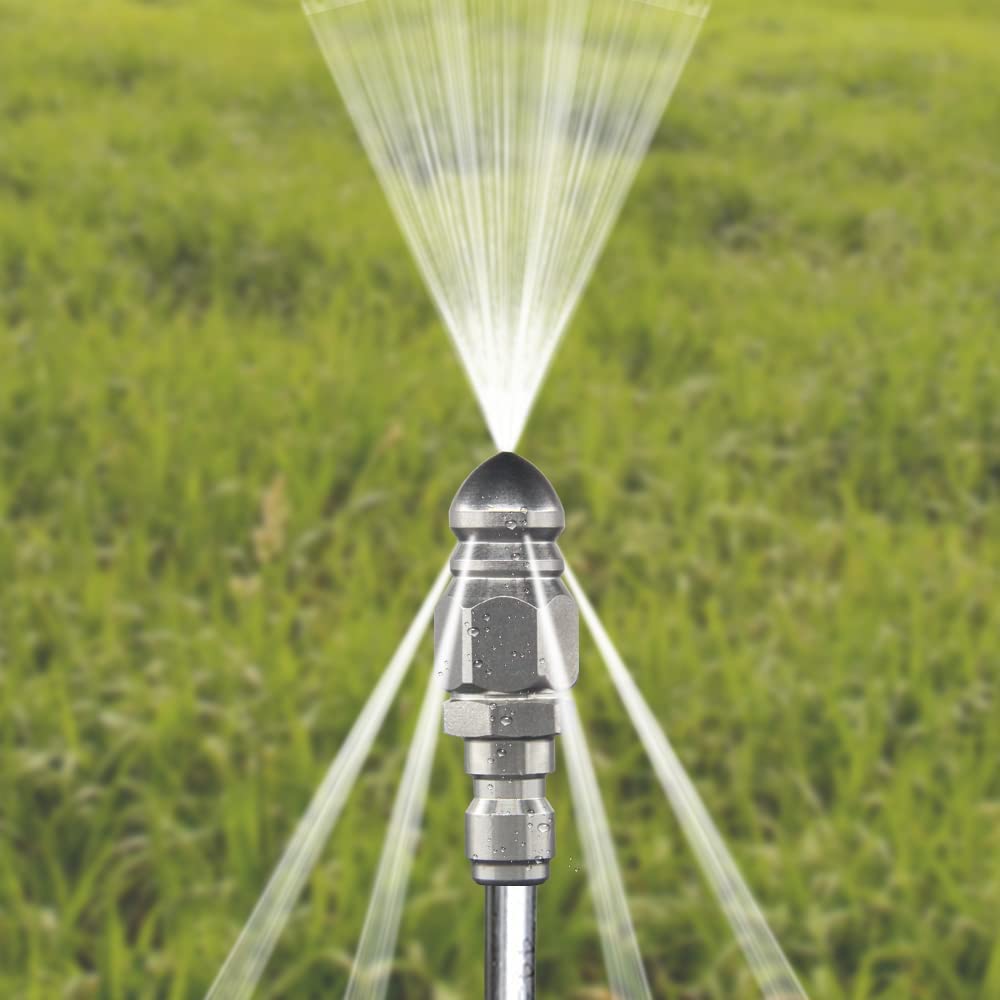 KZPA sewer jet nozzle with front spray for drain cleaning.