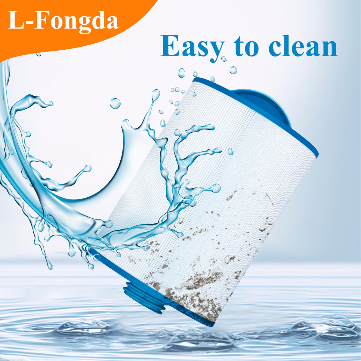 L-Fongda spa filter durable end caps for longer life.