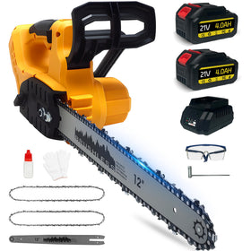 L1NXIXI electric chainsaw 12in compact design for easy yard trimming.