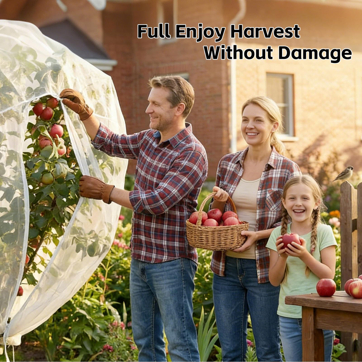 LHongL drawstring and zipper provide secure fit and quick setup for gardeners