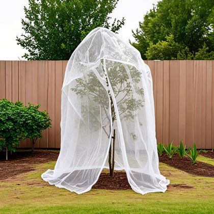 LHongL tree netting cover with zipper protects fruit from birds on a sunny orchard