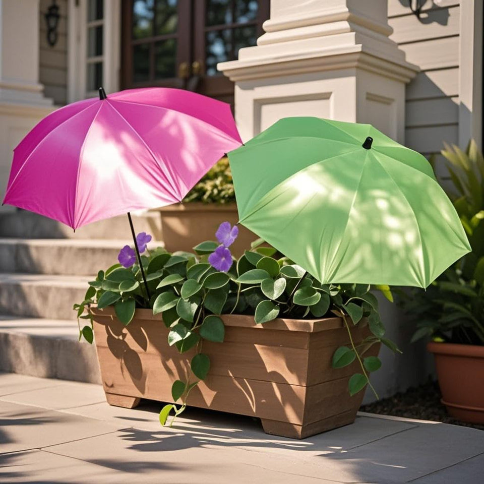 LHongL plant umbrella canopy shields greens from direct sun for healthier leaves.