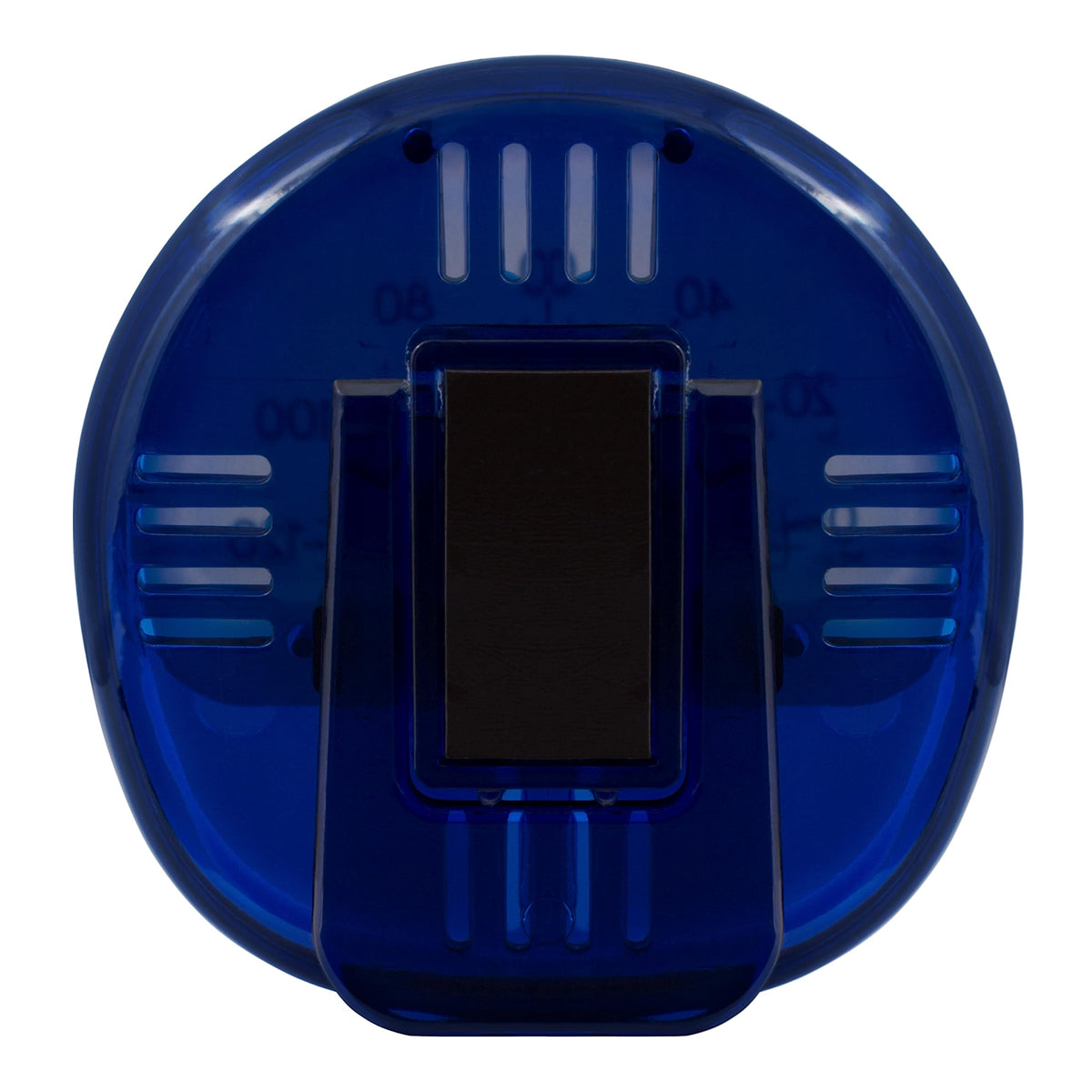 La Crosse 104-106BL thermometer magnetic back enables easy placement on metal surfaces.
