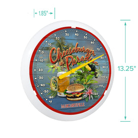 La Crosse Margaritaville shatter-resistant lens protects the dial