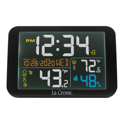 La Crosse Technology Color Weather Station display shows indoor and outdoor data at a glance for quick planning.