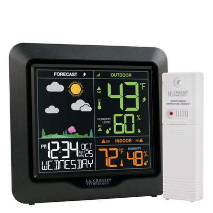La Crosse L78571 color forecast display with vibrant icons for quick weather insight
