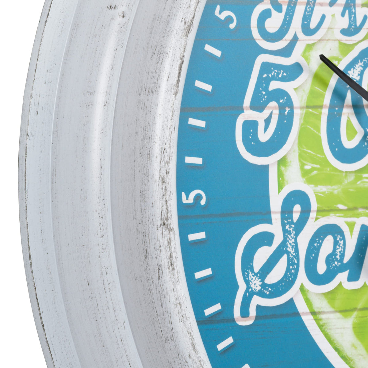 La Crosse Technology Margaritaville clock outdoors ready with UV protection.