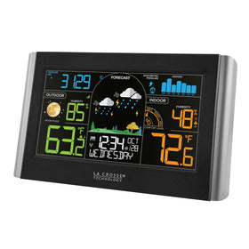 La Crosse S77925-INT 24hr barometric graph helps monitor pressure trends.