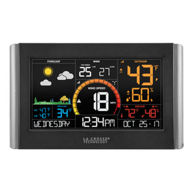 La Crosse Technology V21-WTH wind sensor highlights fast outdoor wind speed updates.