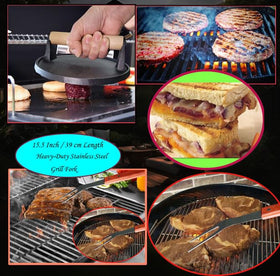 La Cuisine for Life cast iron meat press for even thickness during cooking