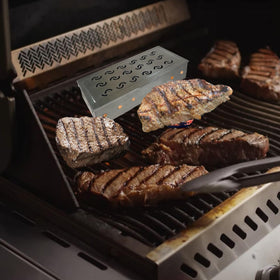 La Cuisine Smoker Box being used by a beginner emphasizes simple setup.