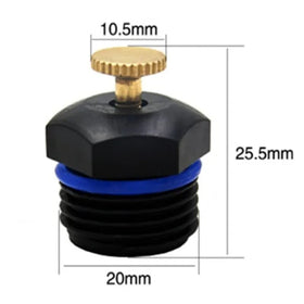 La Farah copper needle fogging nozzle delivering wide fog for even plant watering.
