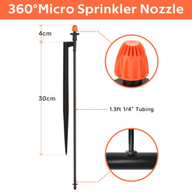 La Farah drip emitter on a 12-inch stake demonstrates stable placement.