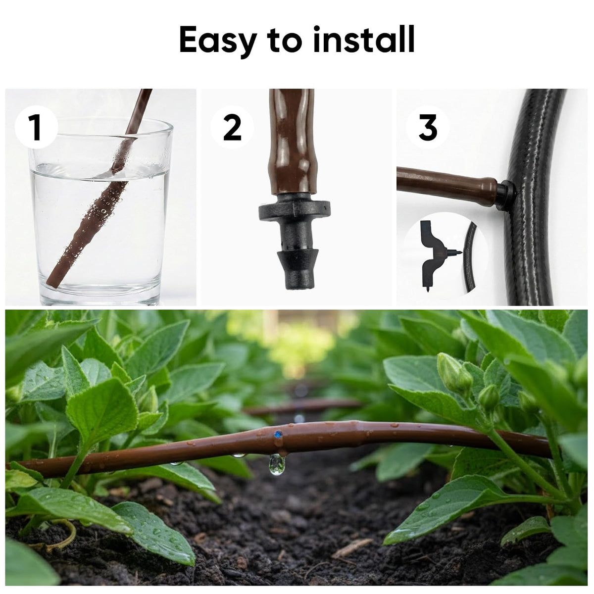 La Farah water-saving drip irrigation delivers moisture directly to root zones.
