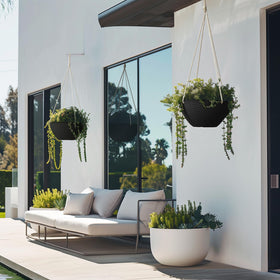 LA JOLIE MUSE durable honeycomb finish planter with concrete-like texture