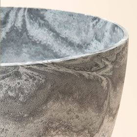 LA JOLIE MUSE planter matte concrete texture and marble pattern