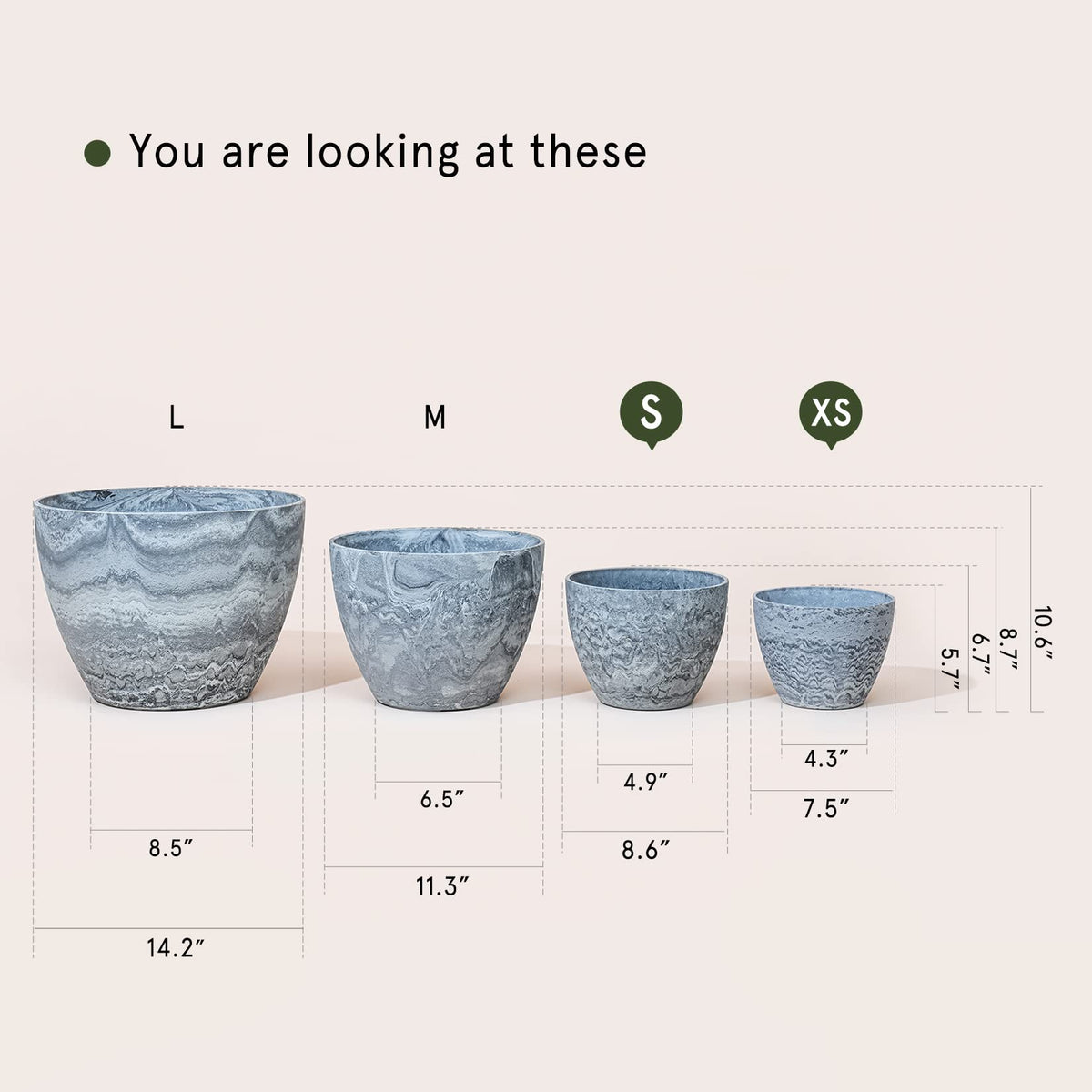 LA JOLIE MUSE planter made from recycled plastic and stone powder for sustainability