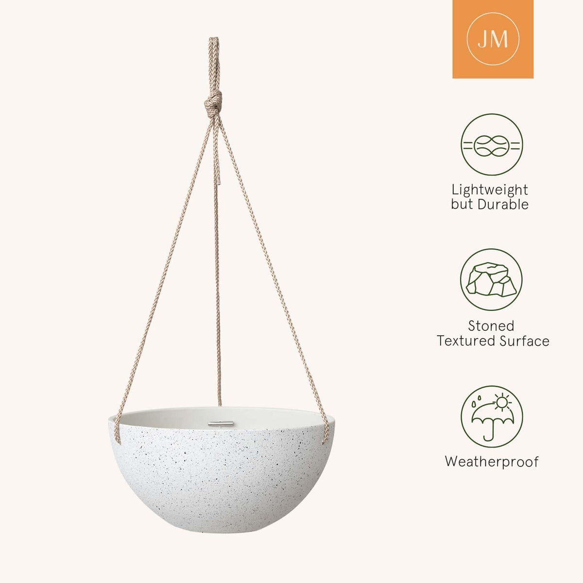 LA JOLIE MUSE planter with drainage holes showing practical watering features.