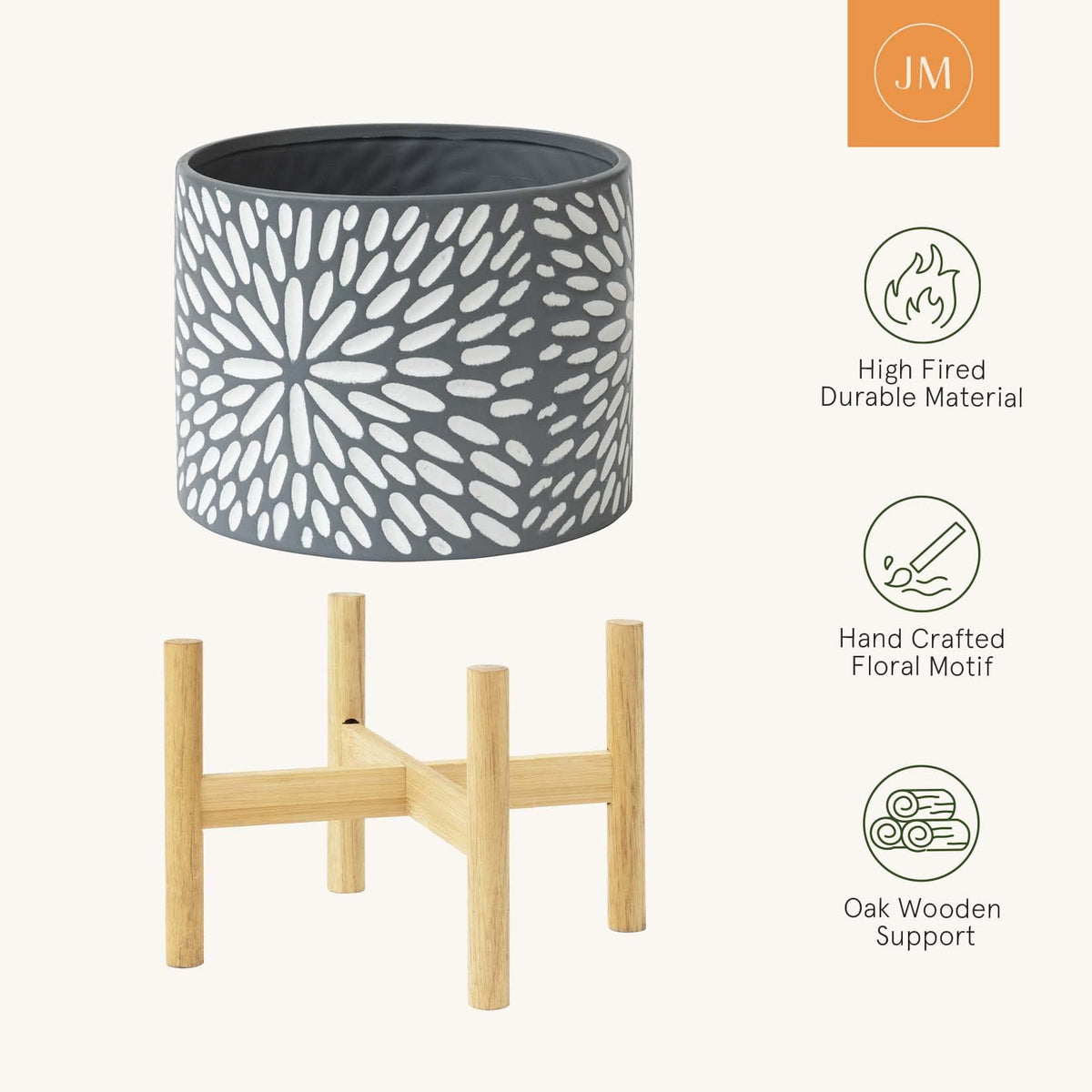 LA JOLIE MUSE weather-resistant ceramic planter for indoor and outdoor use.