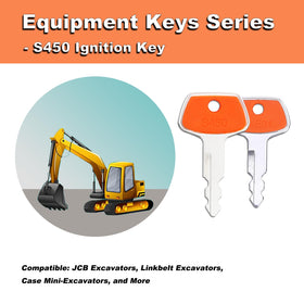 La Macaza S450 keys fit JCB, Link-Belt, and Case mini-excavators for easy fleet compatibility