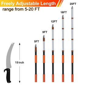 LAANPOLE carbon steel blade for sharp, efficient cuts.