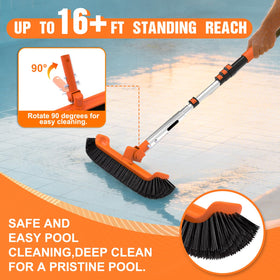LAANPOLE durable bristles resist wear for long-lasting pool maintenance.