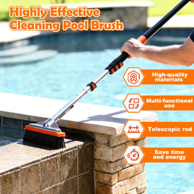 LAANPOLE handheld pool brush provides lightweight control for precise cleaning.