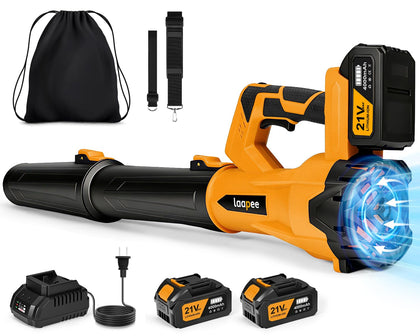 Laapee leaf blower with brushless motor for high airflow and quiet operation.