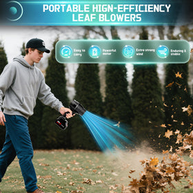 Laapee dual 4000mAh batteries extend outdoor cleaning sessions.