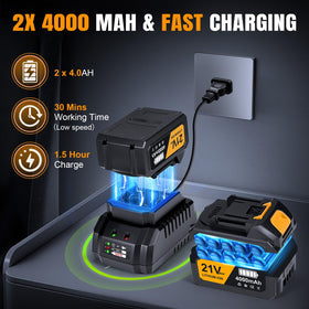 Laapee leaf blower fast charger reduces downtime and keeps you productive.