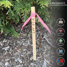 Label Splash stake used to outline foundation lines on a site