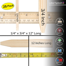 Label Splash USA-made pine stake offers knot-free, smooth writing surfaces