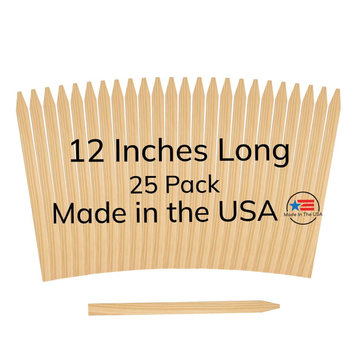 Label Splash wooden stake with chisel point marks garden rows clearly