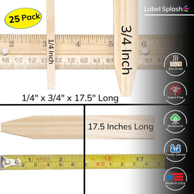 Label Splash blunt chisel point stakes resist warping for long-lasting use.