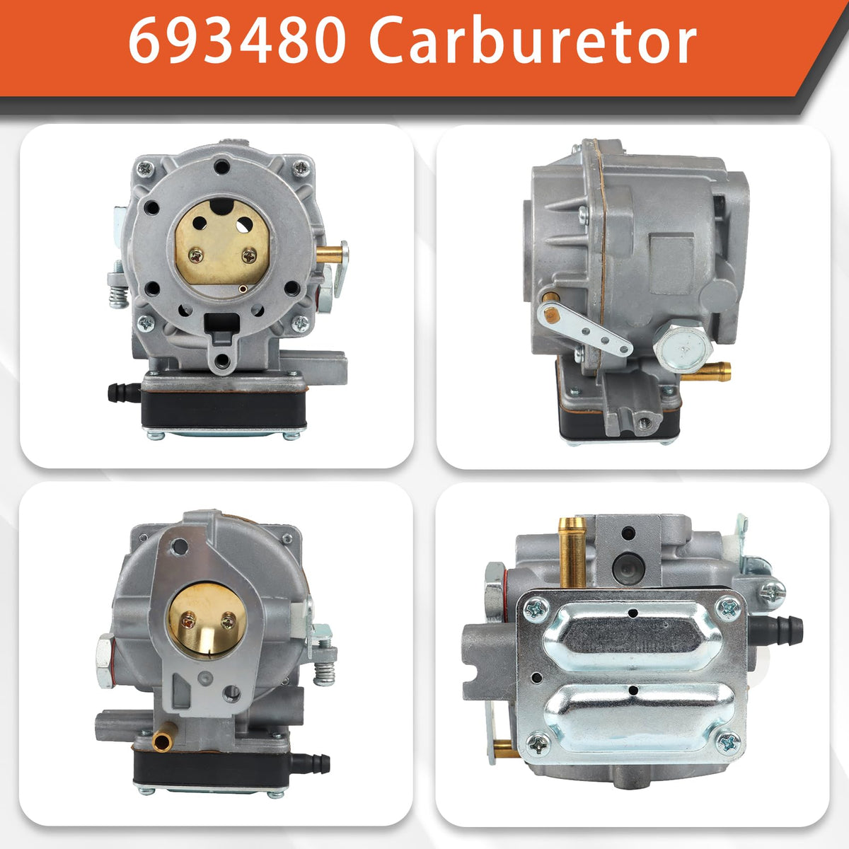 Labwork Briggs Stratton carb compatibility highlight with 693480 for engine maintenance.